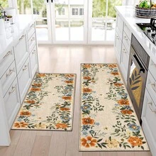 1pc Vintage Pattern Printed Rug, Faux Wool Mat - Highly Absorbent, Easy To Clean, Suitable For Home Decor, Farmhouse, Entryway, Indoor, Room, Kitchen, Dining Room, Small Office/Home Office, Sink, Laundry Room, Doormat, Kitchen Mat, Non-Slip Mat - Multicolor - View 18