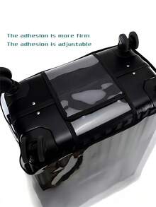 透明PVC行李箱套，防水旅行保护套，透明防尘拉杆箱套，适用于20-30英寸行李箱（不含行李箱），旅行必备收纳袋，适合海滩度假、夏季旅行、返校季（黑白魔术贴随机发货）