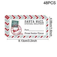 12/24/48 Piezas de Etiquetas de Regalo de Santa Claus, Etiquetas Navideñas para Envíos desde el Polo Norte, Pegatinas para Envoltura de Regalos Sorpresa, Fiestas Navideñas y Obsequios - Multicolor - Ver 12