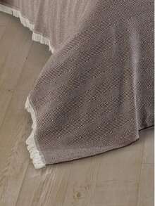 Single Size Bedspread – 180x210 Cm – 100% Cotton, Soft & Breathable, Lightweight & Machine Washable – MADE IN TURKEY - Brown - View 3