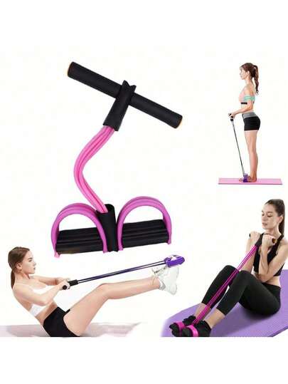 1 件多功能阻力带，6 管弹性瑜伽普拉提阻力带，天然乳胶阻力绳健身器材，适用于腹部/腰部/手臂/腿部伸展和燃脂训练