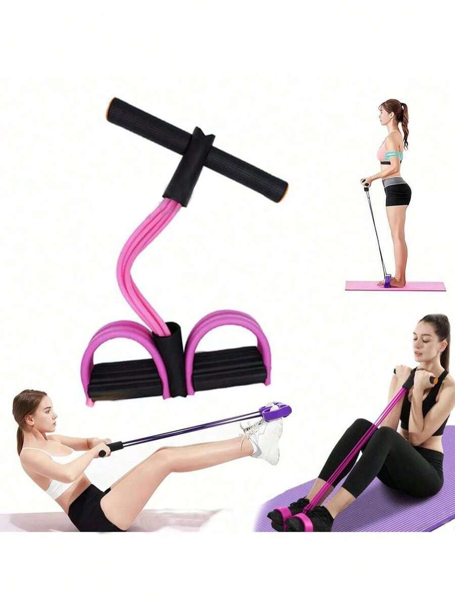 1 件多功能阻力带，6 管弹性瑜伽普拉提阻力带，天然乳胶阻力绳健身器材，适用于腹部/腰部/手臂/腿部伸展和燃脂训练 - 彩色 - 查看 1