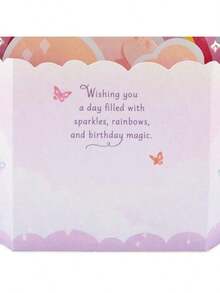 Paper Wonder Musical Birthday Pop Up Card Unicorns And Rainbows
