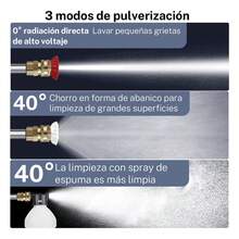 Pistola de Lavado de Alta Presión Inalámbrica y Recargable para Hidrolavadoras Portátiles: con Accesorios, Ideal para Limpiar Coches, Jardines, Terrazas, Puertas y Ventanas. Compatibilidad con Baterías, Cargadores, Depósitos de Detergente, Mangueras y Funciones de Espumado,pistola para hidrolavadora,,hidrolavadora con cubeta - Tipo de Enchufe A USA (110-127V) - Ver 7