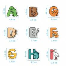 52pcs Animal & Alphabet Graffiti Stickers, Decorative Stationery, Personalized Water Bottle, DIY Letter Spelling Stickers