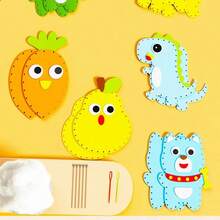 6-Piece Sewing Kit | DIY Animal Hanging Decorations With Plastic Needles | Beginner's Craft Kit For Easter, Birthday, Christmas Gifts (Creative Handmade, Non-Injurious, Holiday Crafts)