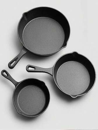 Cast Iron Frying Pan, Heavy-Duty Non-Stick Pan, Multi-Functional Frying Pan, Cast Iron Pan, Baking Pan, Suitable For Both Kitchen And Outdoor Use. It Is An Excellent Kitchenware Item For Cooking Steaks, Chicken, And Meat Patties.