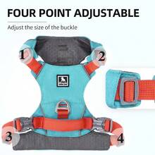 Adjustable Reflective Pet Safety Harness Vest, Easy Control For Small/Medium Dogs - Multicolor - View 6