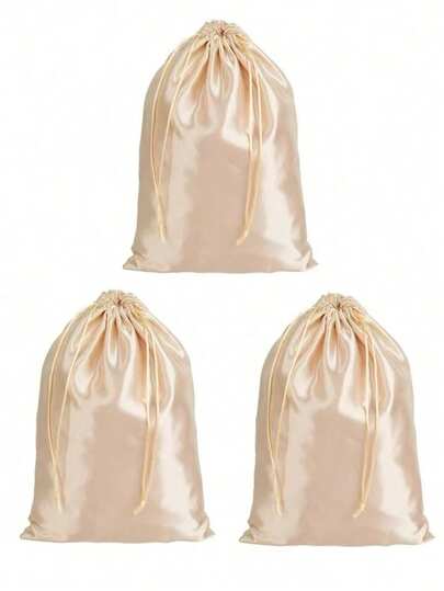 1/2/3/6/10 Pcs Satin Wig Bags Wig Carrying Bags Hair Drawstring Bags Packaging Storage Bags Soft Wig Pouches For Wigs Bundles Hair Extension Supplies Home And Salon Use