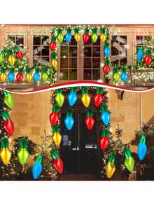10pcs/5pcs/Set Christmas Bulb Pattern Decorative Balloons, Perfect Christmas Decorations, Suitable For Birthday Party Balloons, Holiday Party Room Decorations, Mother's Day, Valentine's Day Outdoor Event Planning Decorations,