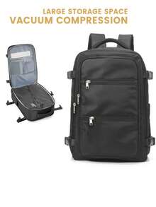 男女通用大容量真空压缩旅行背包，航空认证防水尼龙徒步背包，便携式真空压缩气囊背包，户外旅行必备