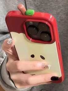 3D Apple Core Design Phone Case Compatible With IPhone 16, IPhone 15 Pro Max, IPhone 14 Pro, IPhone 13, IPhone 12, IPhone 11, IPhone XS Max, IPhone XR, Stylish And Protective Silicone Cover