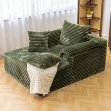 48.8'' Oversized Cloud Sectional Sofa Bed – Double Lounge Chaise With Boneless Fluffy Design, Plush Cushions & No Assembly Required, Modern Sleeper Loveseat For Small Spaces, Living Room, Apartment, Movie Night - 綠色 - 查看 8