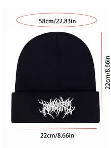 قبعة صغيرة مطرزة بندبة للرجال الكاجوال الجوتية، قبعة نسائية أنيقة للتزلج في الشارع، قبعة دافئة وعملية للطقس البارد، قبعة فضفاضة، قبعة شتوية دافئة من نوع هاراجوكو Y2K بنكية، قبعة محبوكة ناعمة