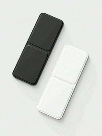 1/2个手机握持支架，皮革推拉式手机支架，智能手机通用手机支架，粘性手机背卡夹，超薄支架手机壳配件。适用于、安卓手机，生日、家人、朋友的礼物，手机支架手机配件