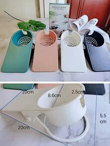 1pc Creative Water Bottle Holder And Desk Organizer. This Plastic Storage Holder Is Placed On The Edge Of The Desk And Serves As A Cup Holder For The Office Table. It Is Made Of High-Quality Plastic, Lightweight .