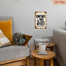2D Retro Metal Tin Sign 1 Piece 8x12inch - "Sometimes I Have To Tell Myself I'm Not Worth Going To Jail" Humorous Quote Wall Decoration, Suitable For Men's Cave, Office, Workshop - Father's Day And Mental Health Month Rustic Home Decor Gift, Retro Tin Wall Decoration - 混合 - 查看 6