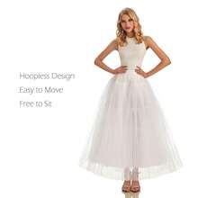 Hoopless Petticoat Crinoline Slip Underskirt For Bridal Wedding Dress WPT109-427551 - 彩色 - 查看 6