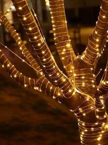 Led Pisca Linha Com 10 20 30 /50 Metros Lâmpadas Tomada 8 Modos Natal Ano Novo(110V) - colorido - Visão 4