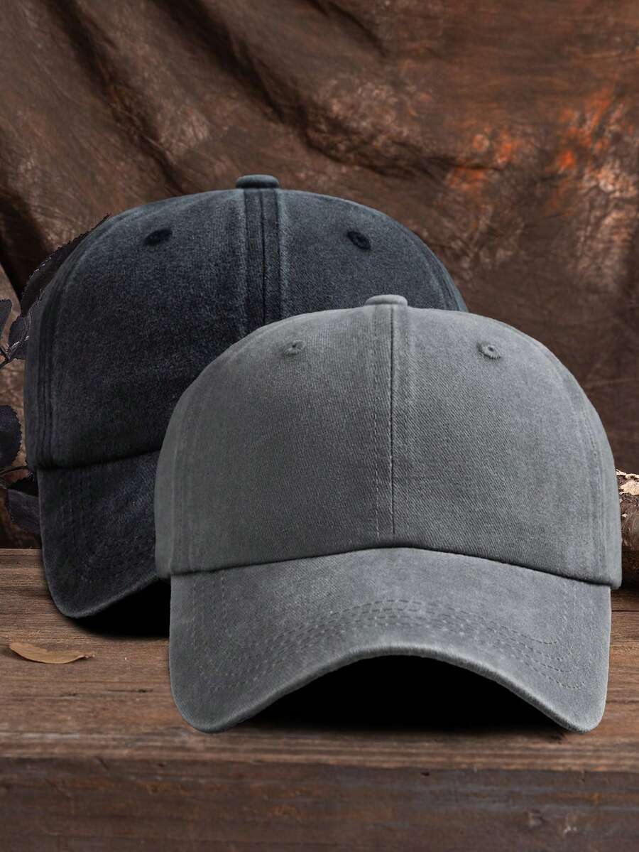 Men Baseball Cap,Summer,Beach,Holiday,Festival,Travel - Black+Gray - View 1