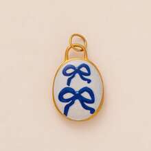 1 pezzo Ciondolo semplice e carino in acciaio inossidabile a forma di casa con fiore, arco e ciliegia, adatto per realizzare collane, bracciali, orecchini, portachiavi, catene per borse, fibbie per merletti, accessori gioiello da donna, accessori fai-da-te