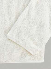 Women's Solid Color Thick Warm Double-Sided Fleece Zip-Up Jacket, Winter - White - View 3