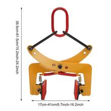 YUNRUX Curbstone Tongs 6-24cm 325kg Stone Carrier Lifting Tongs Stone Tongs Lifter - Yellow - View 2