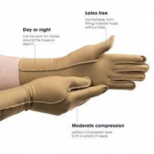 Isotoner Women & Men Arthritis Compression Rheumatoid Pain Relief Gloves For Joint Support With Open/Full Finger Design-905190 - CamelOnePairofFullFingerGloves - View 3