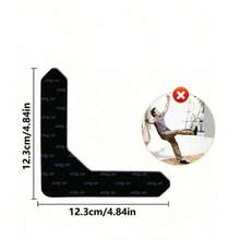 1pc/8/12pcs Non-Slip Carpet Stickers Suitable, Carpet Tape, Pu Washable Non-Slip Reusable Carpet Grippers, Prevents Carpet Movement And Curling, For Living Room Dining Room Bathroom Rugs, Prevent Rugs From Moving And Rolling Edges, Back To School Supplies, Necessary Home Essential - Black - View 2