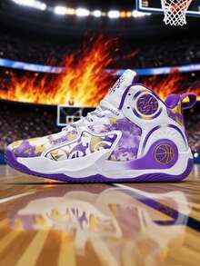 青少年篮球鞋，梦幻篮球鞋，青少年学生休闲运动鞋，篮球鞋，跑步鞋，耐磨防滑鞋底，透气舒适 - 紫色 - 查看 7