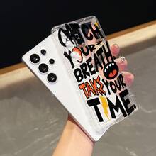 1pc Personalized English Graphic Phone Case Compatible With IPhone11/12/13/14/15/16/11pro/12pro/13pro/14pro, S20/S22/S24/S25, Popular Anti-Fall Anti-Shock - Clear - View 5