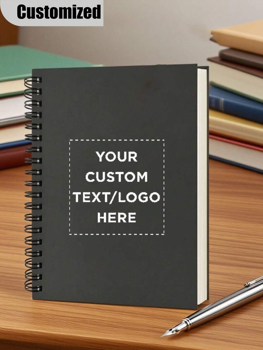 1 pieza Cuaderno en blanco personalizado con espiral, cubierta blanda personalizable, libreta de bocetos, adecuado para el hogar, la oficina y el estudio, cuaderno personalizado A5/B5, diario personalizable, perfecto para reuniones, diarios y regalos (cumpleaños o Navidad)