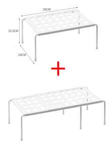 1pc/2pcs Adjustable Expandable Plastic Shoe Rack, Multi-Tier Storage Organizer, Space Saving Design - Fits Sneakers, Slippers, Boots, Shoe Boxes, Suitable For Closet, Home, Dorm, Living Room, Kitchen, Bathroom