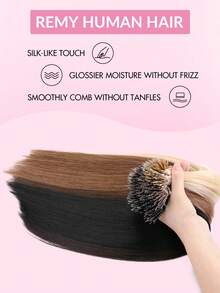 50 Peças Extensões de Cabelo Humano com Anéis Nano, 0,7g/Fio, Micro Links Loiros Retos Pré-Colados, Aplique de Cabelo Feminino, Material de Cabelo Natural, Fácil de Instalar, Acessórios de Cabelo, Extensões de Cabelo Humano com Luzes, Essenciais para Feriados, Festivais, Halloween, Natal, Escola, Festa, Casamento, Uso Diário, para Todas as Pessoas e Mulheres, Noiva