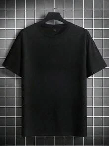 Camiseta de manga corta con cuello redondo y estampado de letras para hombre Manfinity Dauomo,camisas de hombre,playeras de hombre,blusas mexicanas de septiembre,ropa de hombre,playeras,halloween,ropa deportiva hombreplayeras de hombre,blusas mexicanas de septiembre,ropa de hombre,playeras,halloween,ropa deportiva hombre,camisas de hombre,sudaderas - Negro - Ver 2