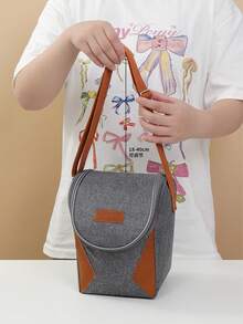 1pc Office Workers' Lunch Box Bags, Waterproof Hand-Held Insulation Bags, Student Insulation Bags, Insulated Ice Packs, Thickened Aluminum Foil With Rice Bags