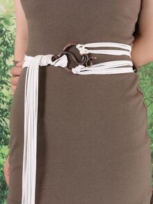 1PC Bohemian Snake Buckle Tassel Waist Belt - Perfect For Beach & Festival Outfits - A - View 14