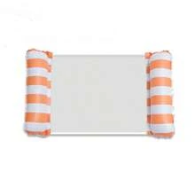 1pc Inflatable Pool Hammock With Mesh - Striped Adult Lounger For Vacation, Party And Relaxation, Pink, Yellow, White, Green, Blue, Etc., Outdoor Hammock, Beach Pool Essentials, Great For Photo Taking