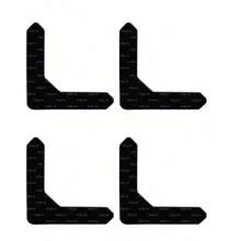 1pc/8/12pcs Non-Slip Carpet Stickers Suitable, Carpet Tape, Pu Washable Non-Slip Reusable Carpet Grippers, Prevents Carpet Movement And Curling, For Living Room Dining Room Bathroom Rugs, Prevent Rugs From Moving And Rolling Edges, Back To School Supplies, Necessary Home Essential - Black - View 4