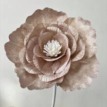 1pc Large Artificial Velvet Peony Flower, Home Decor, Wedding Display, Photography Studio Use, Burgundy Artificial Rose Flower - Multicolor - View 27