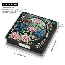 5D Diamant Malerei Set - Weihnachtselement Notizbuch Memo Box - Einzigartiges handgemachtes Geschenk, Diamant Kunst Set, asymmetrische runde Form, einzigartiges handgemachtes Geschenk für Büro und Schreibtisch Zuhause