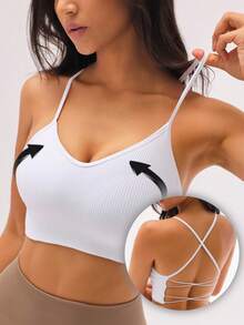 WAKYME 3pcs Women's Casual Sports Set - Cropped Zip-Up Hoodie + Criss-Cross Sports Bra + High-Waisted Wide Leg Pants, Light Gray & White, Fashionable Daily Wear - Multicolor - View 7