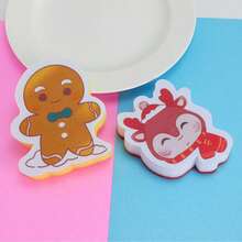 5/10/15 pièces d'éponges de nettoyage thème Noël, épaisses et durables, brosse à récurer pour casseroles, poêles, vaisselle