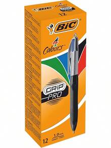 BIC 4 Colours Grip Pro Retractable Medium Point (1.0 Mm) Ballpoint Pens, 12 Pens And Each Pen Contains 4 Colours - Contemporary - View 9