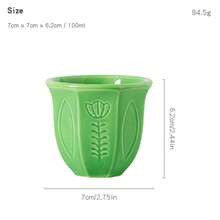Cốc cà phê/matcha gốm sứ Ả Rập nhiều màu sắc 180ml/250ml - Cốc dập nổi hình hoa tulip, đồ dùng uống kiểu Bắc Âu, lý tưởng để phục vụ espresso, matcha và trà. - Nhiều màu - Xem 23
