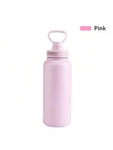 1pc 32oz Stainless Steel Insulated Water Bottle, Leak-Proof Double Wall Vacuum Cup, Ideal For Outdoor Activities, Thermal Drink Holder, Bottle