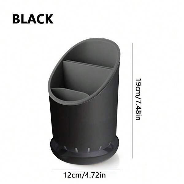 1 pieza Caja de almacenamiento multifuncional y durable para la cocina, caja de almacenamiento para palillos y vajilla con drenaje, material PP muy resistente y no se rompe, adecuado para almacenamiento en la cocina, sala de estar, artículos de cocina, muy apropiado para el hogar, reuniones, regreso a clases