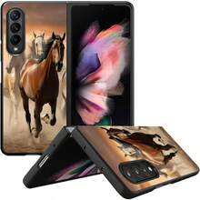 Floral, Animal And Galaxy Print Pattern Foldable Phone Case Compatible With Sam Galaxy Z Flip 3 4 5 6 7 Folding Case Design For Moto Razr 40 50 60 Ultra Cute Phone Case For Girl And Women - Ngựa chạy - Xem 1