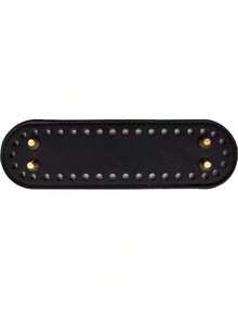 Base de bolso de material de PU, accesorios DIY, acolchado de fondo de bolso en forma ovalada, fondo de bolso perforado, fondo de bolso tejido para bolso bandolera, 7 * 3,1 pulgadas, adecuado para base de accesorios de bolso DIY, uso diario para niños y niñas, compacto y portátil para ir y venir