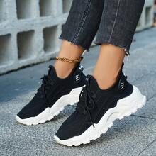 Multi-Color Sports Shoes, Lightweight And Breathable Mesh, Lace-Up Design Fits The Foot Shape, Thick Sole For Shock Absorption, Suitable For Daily Jogging And Shopping, Comfortable And Easy To Match